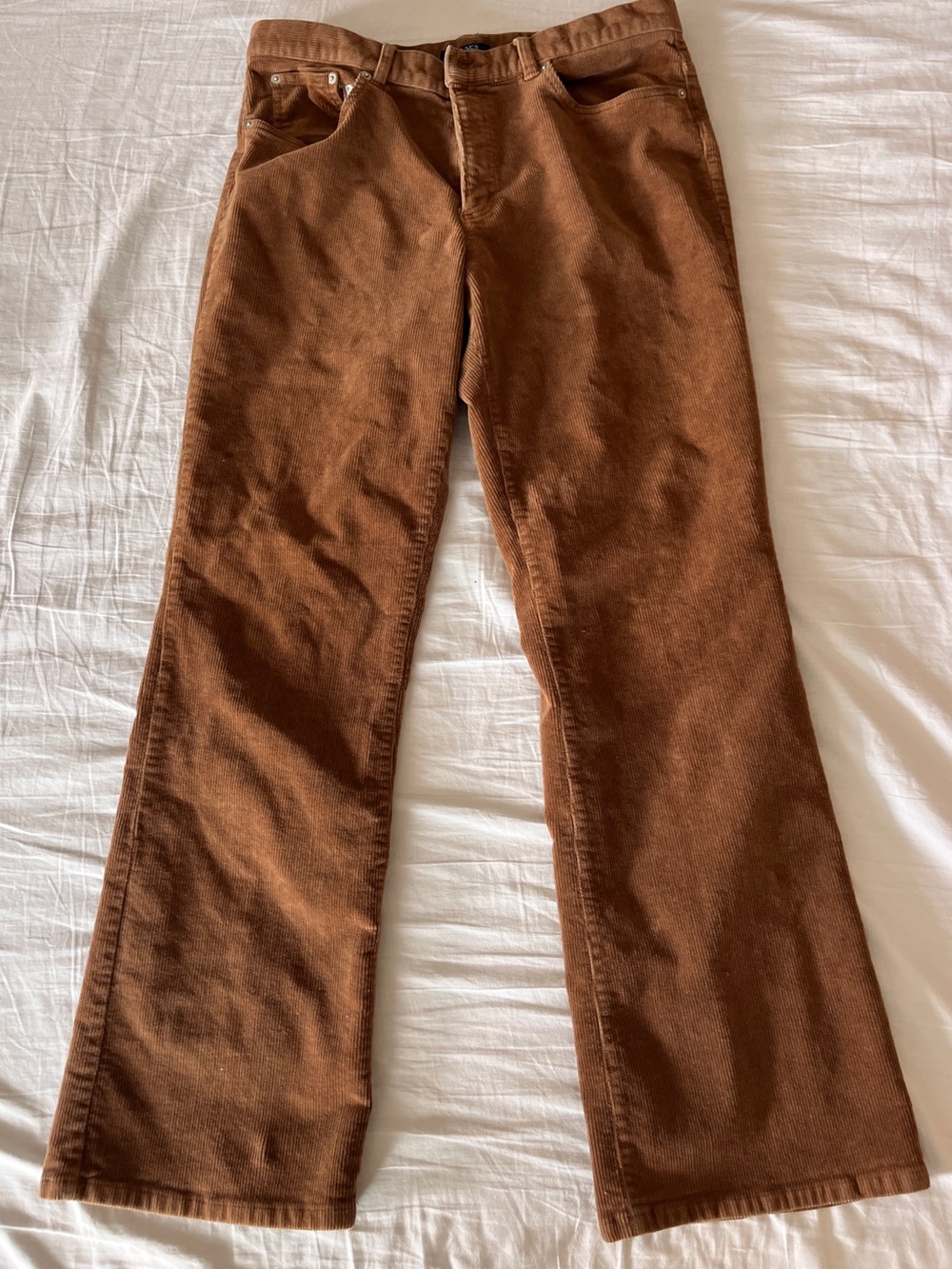 Chaps Women’s Brown Corduroy Pants Size 12 UK Bootcut Stretch Cotton 32x30.5